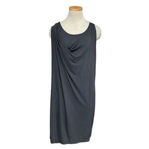 Vince Sleeveless Dress Grey Jersey Knit Modal Draped Size Small